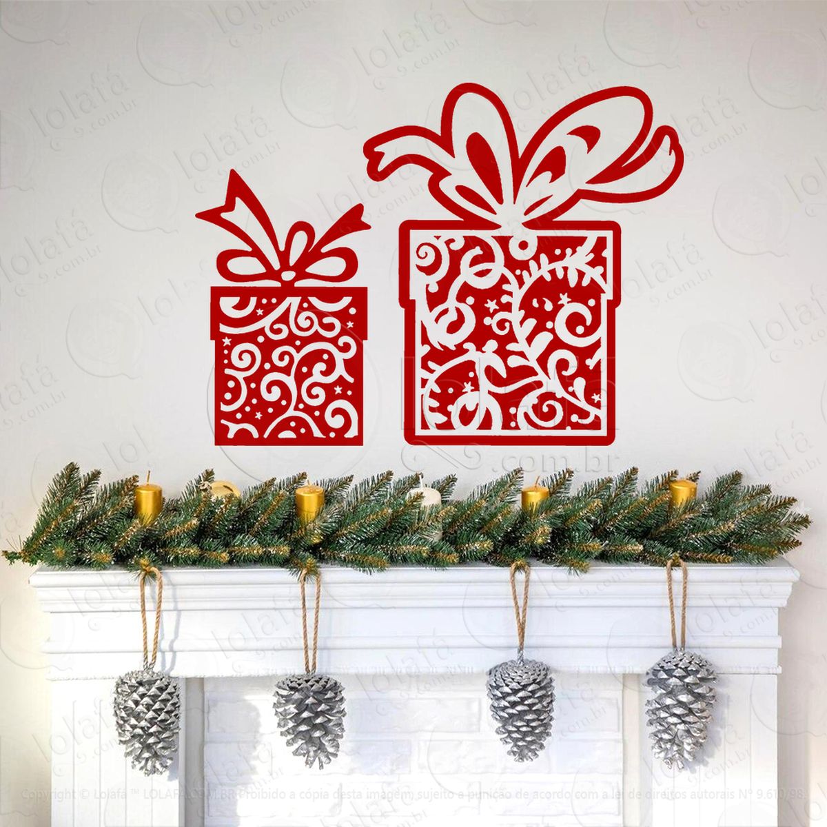 presentes adesivos de natal mod:327