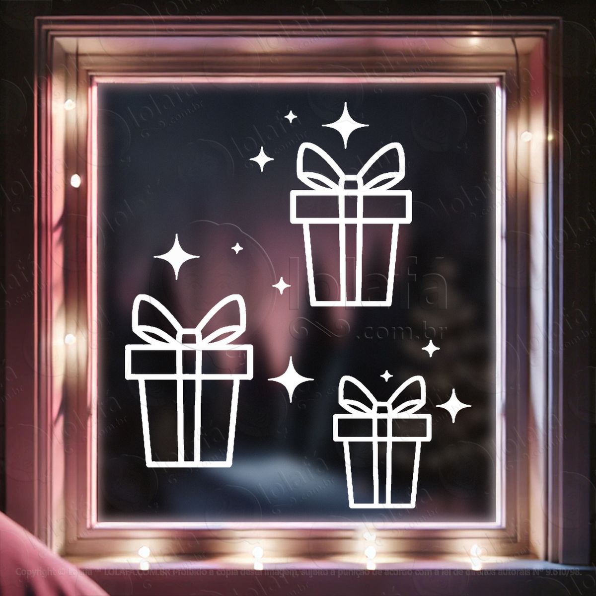 presentes adesivos de natal mod:329