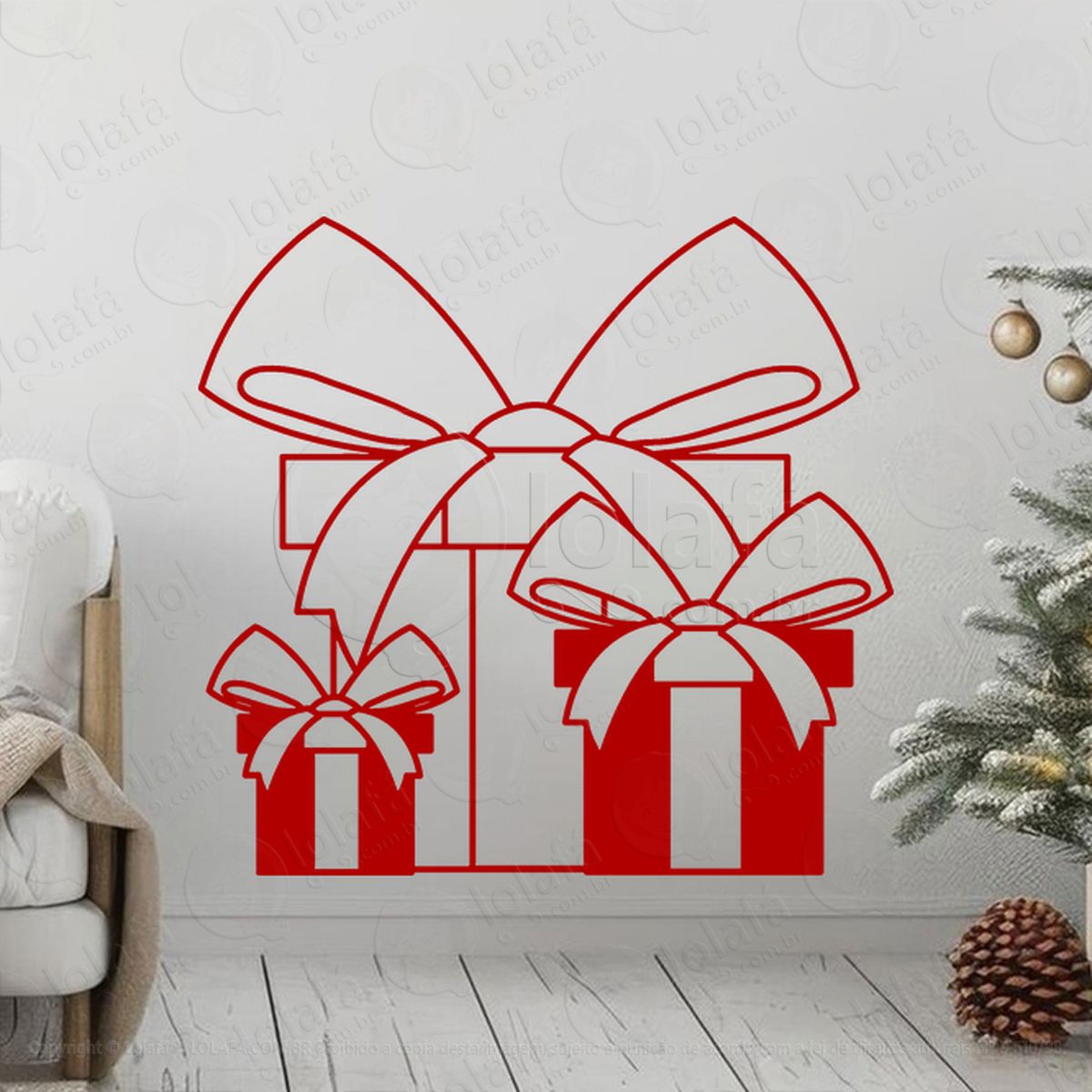 presentes adesivos de natal mod:331