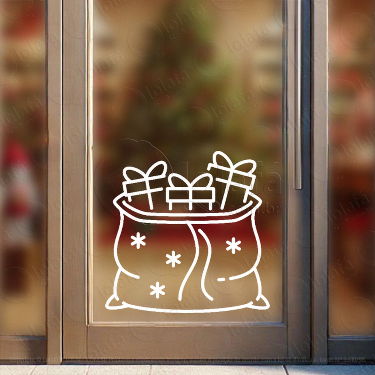 sacola de presentes adesivos de natal mod:332