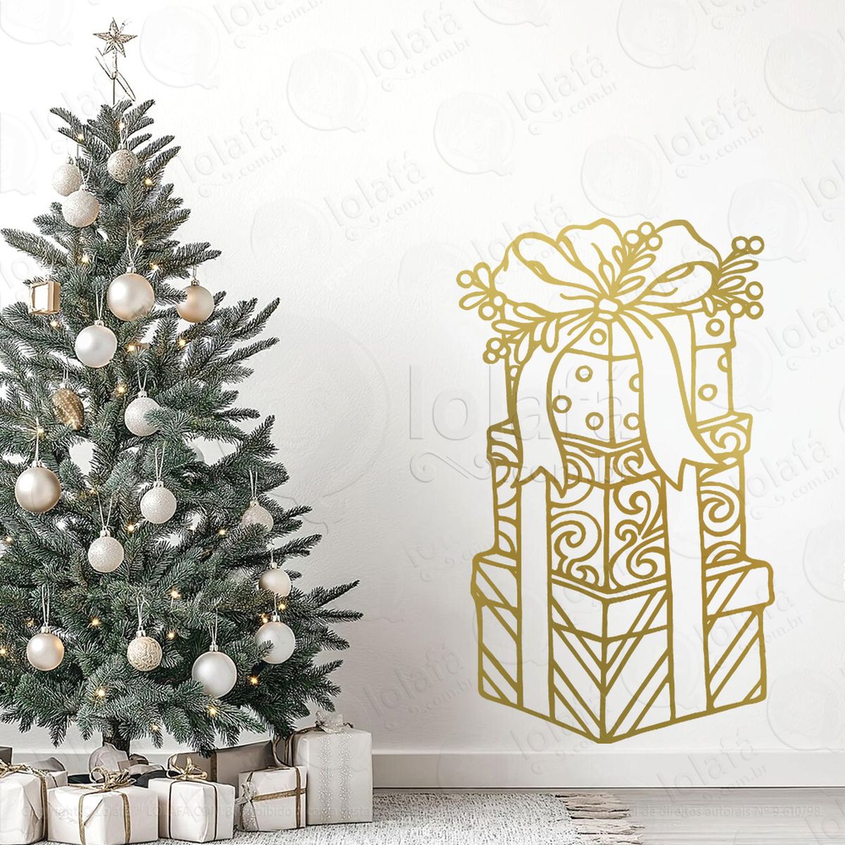 presentes adesivos de natal mod:335