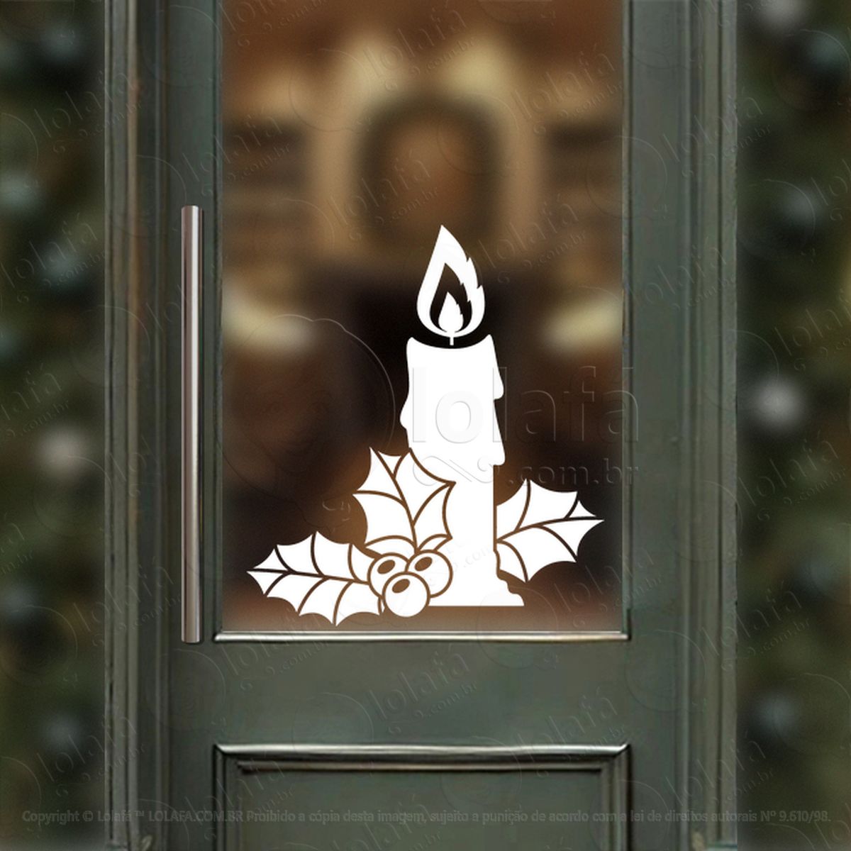 vela de natal adesivos de natal mod:356