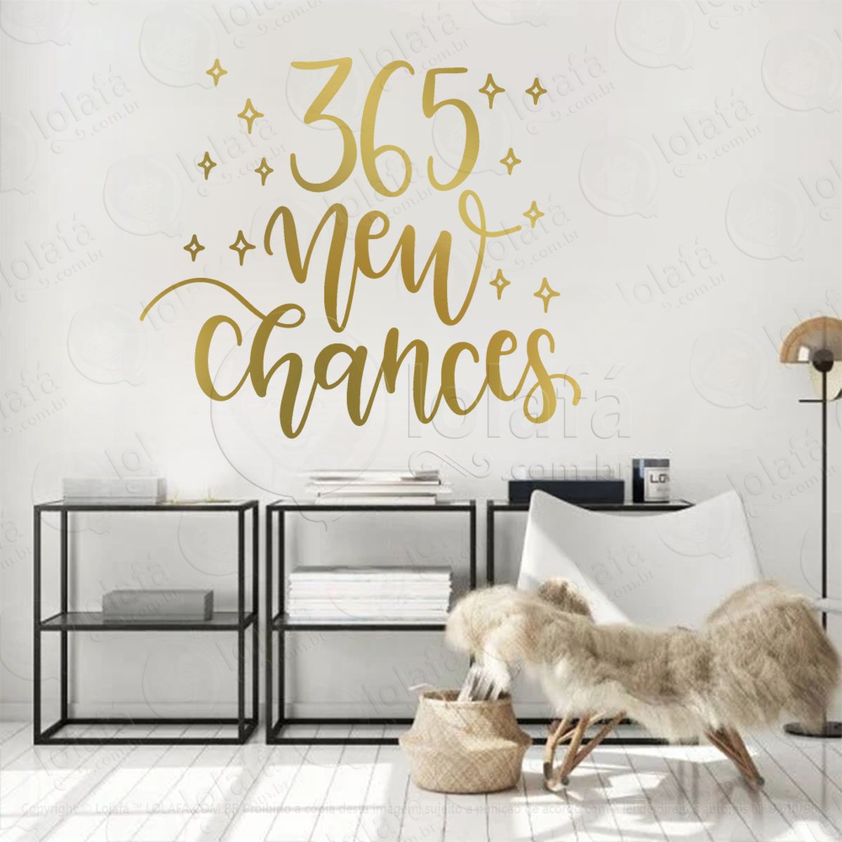 frase de fim de ano 365 new chances adesivos de natal mod:358