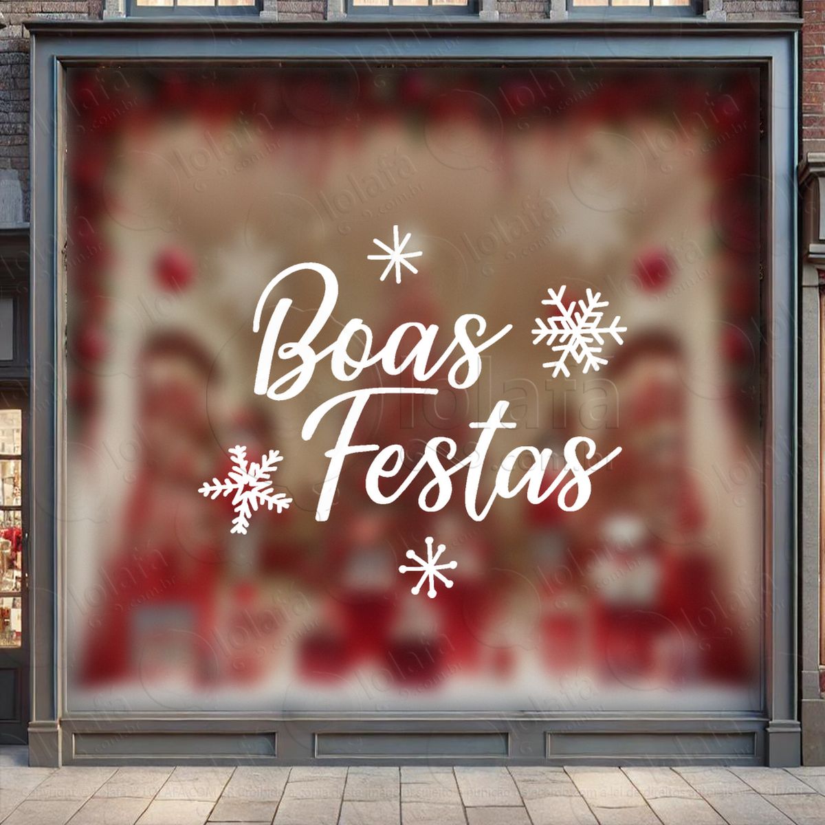 frase de fim de ano boas festas adesivos de natal mod:359