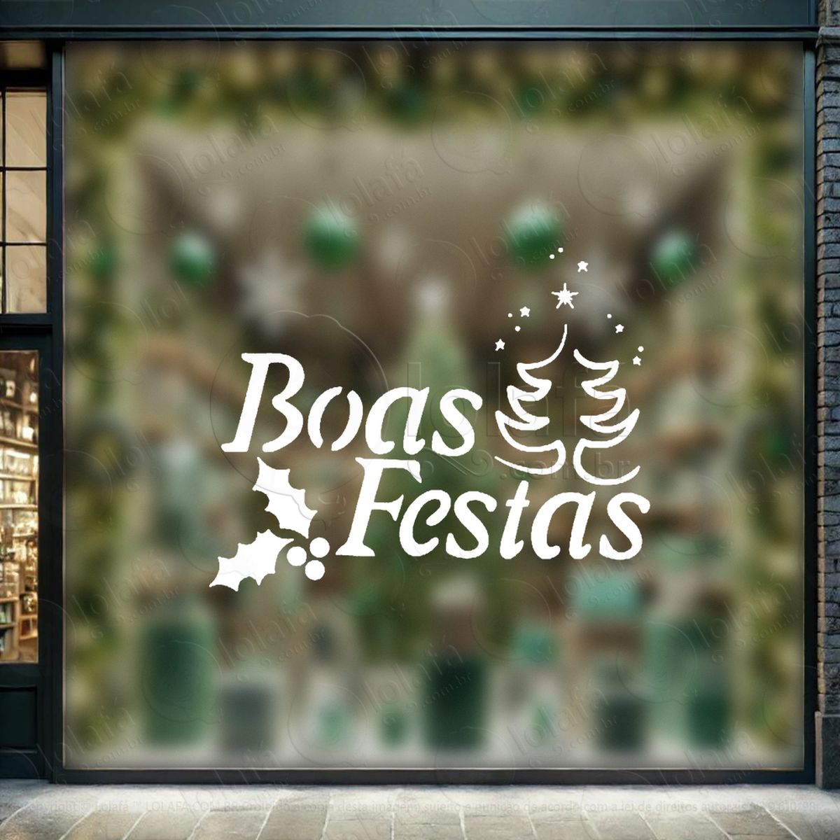frase de fim de ano boas festas adesivos de natal mod:361