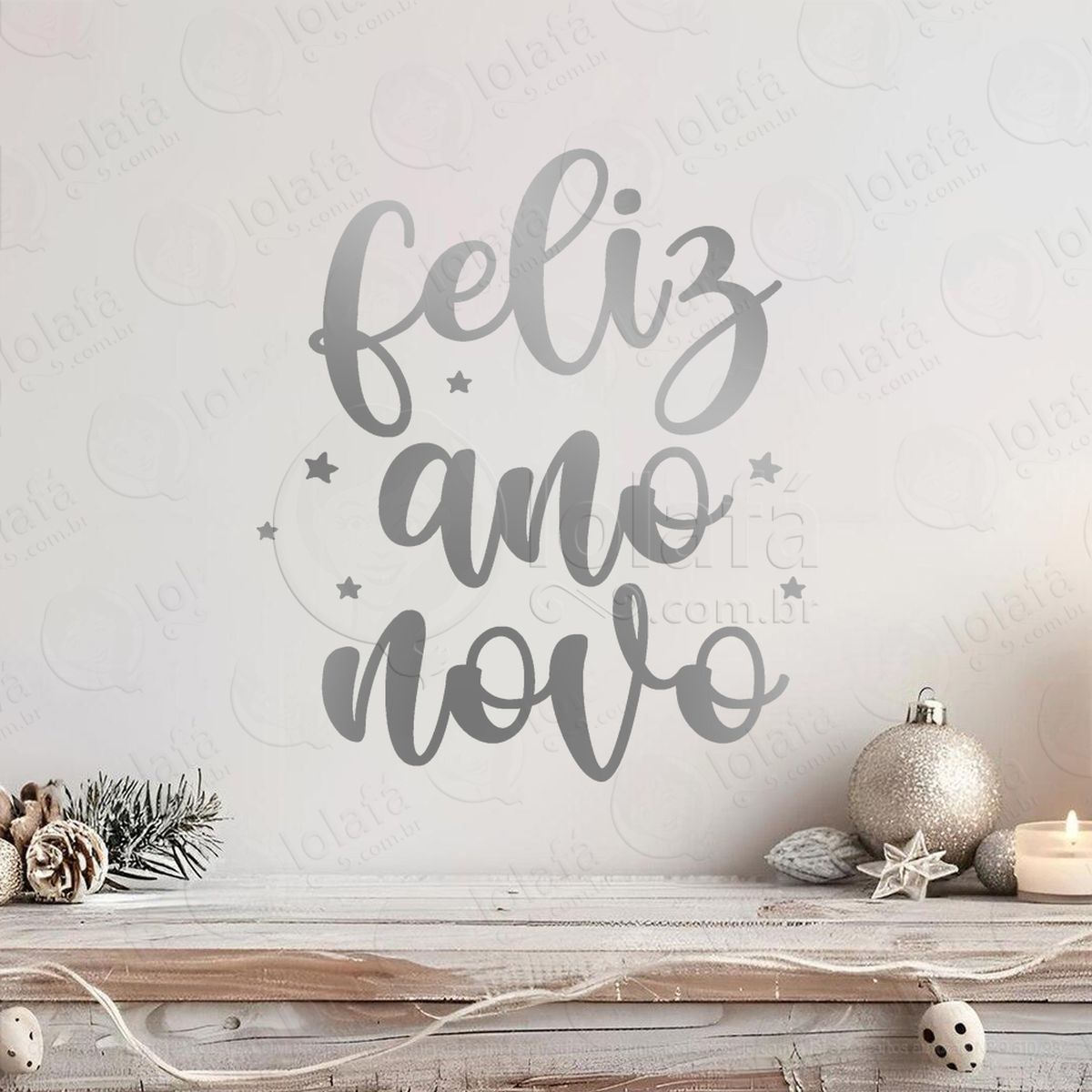 frase feliz ano novo adesivos de natal mod:365