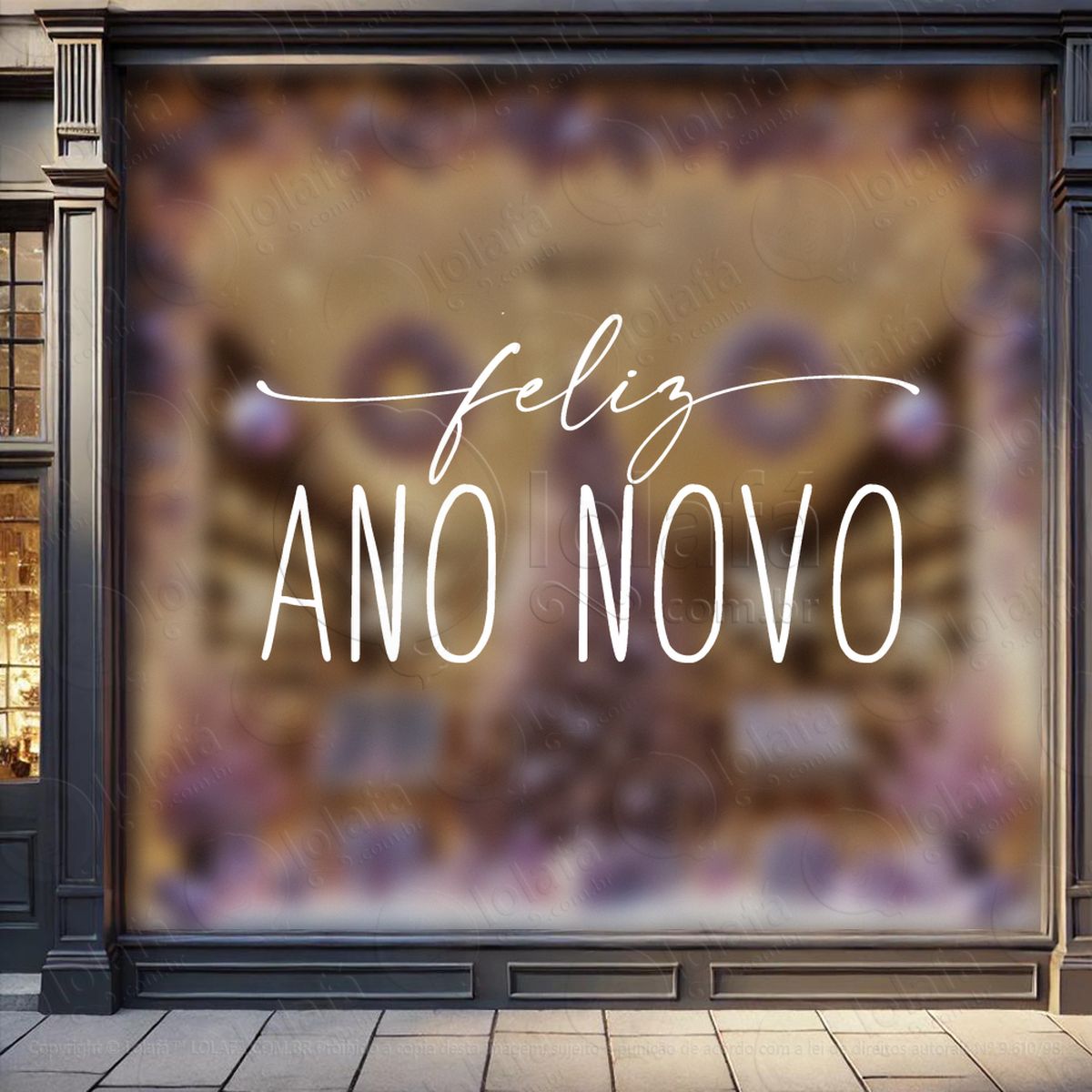 frase feliz ano novo adesivos de natal mod:369