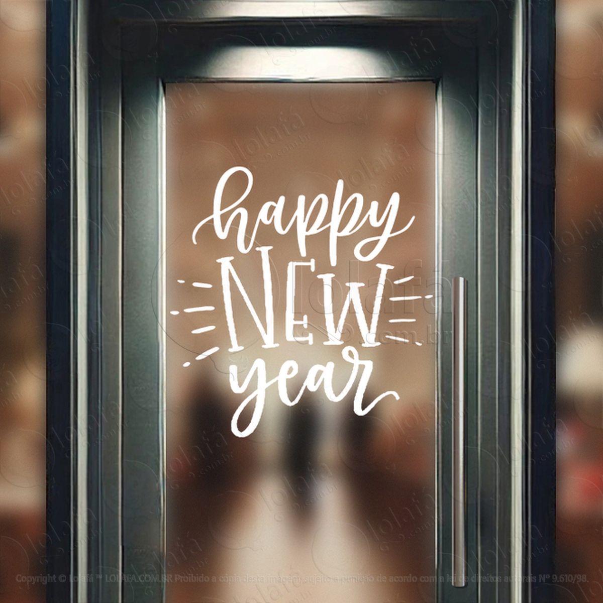 frase happy new year adesivos de natal mod:386
