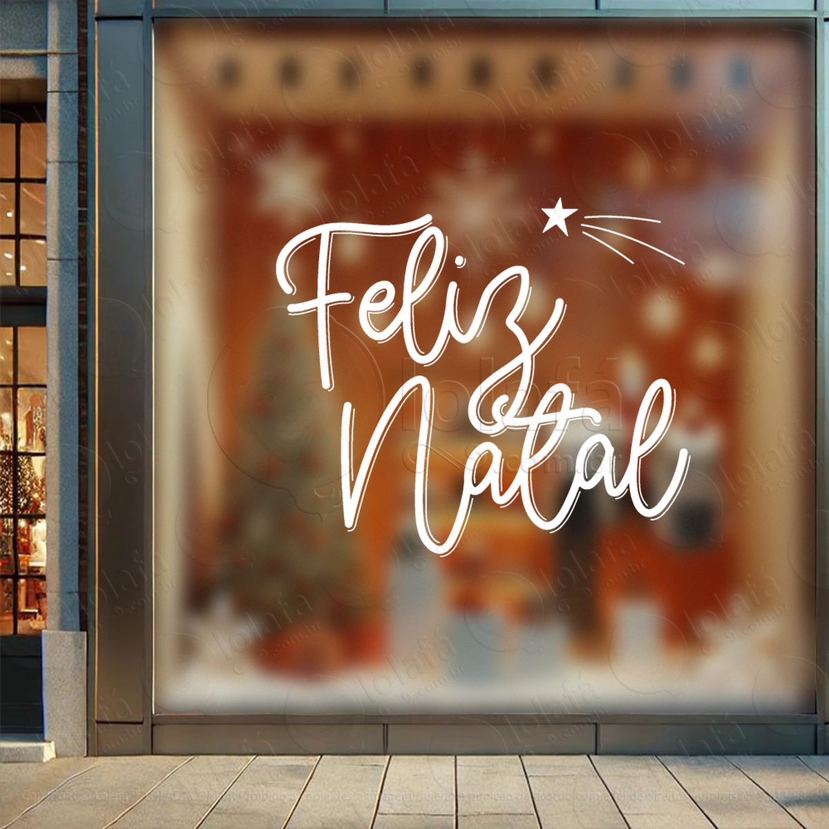 frase feliz natal adesivos de natal mod:413