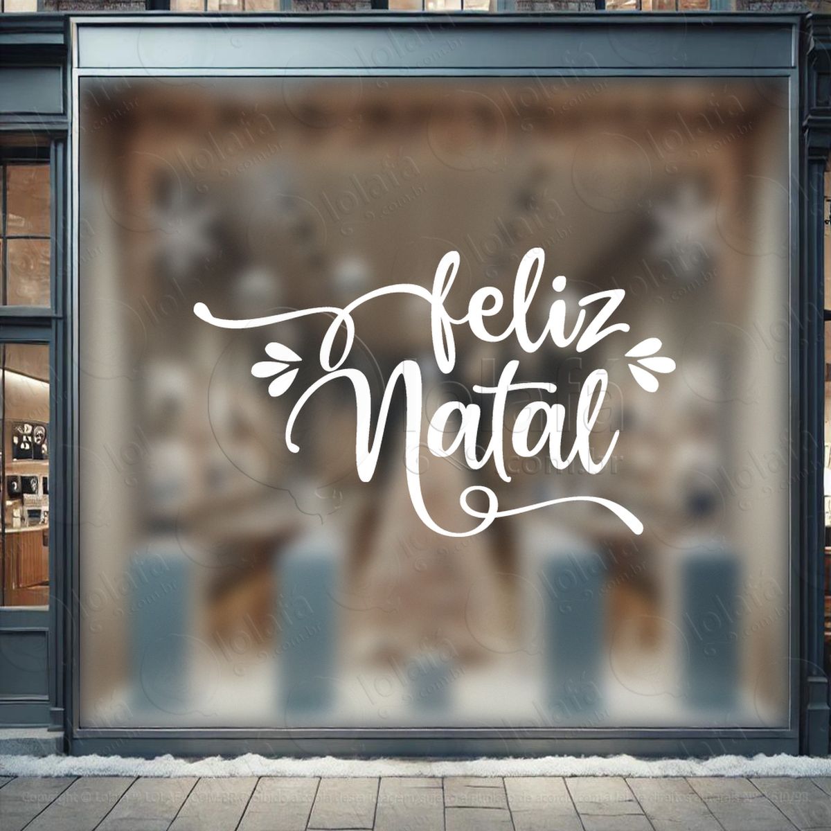 frase feliz natal adesivos de natal mod:415