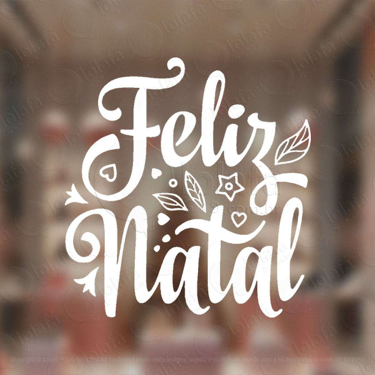 frase feliz natal adesivos de natal mod:420