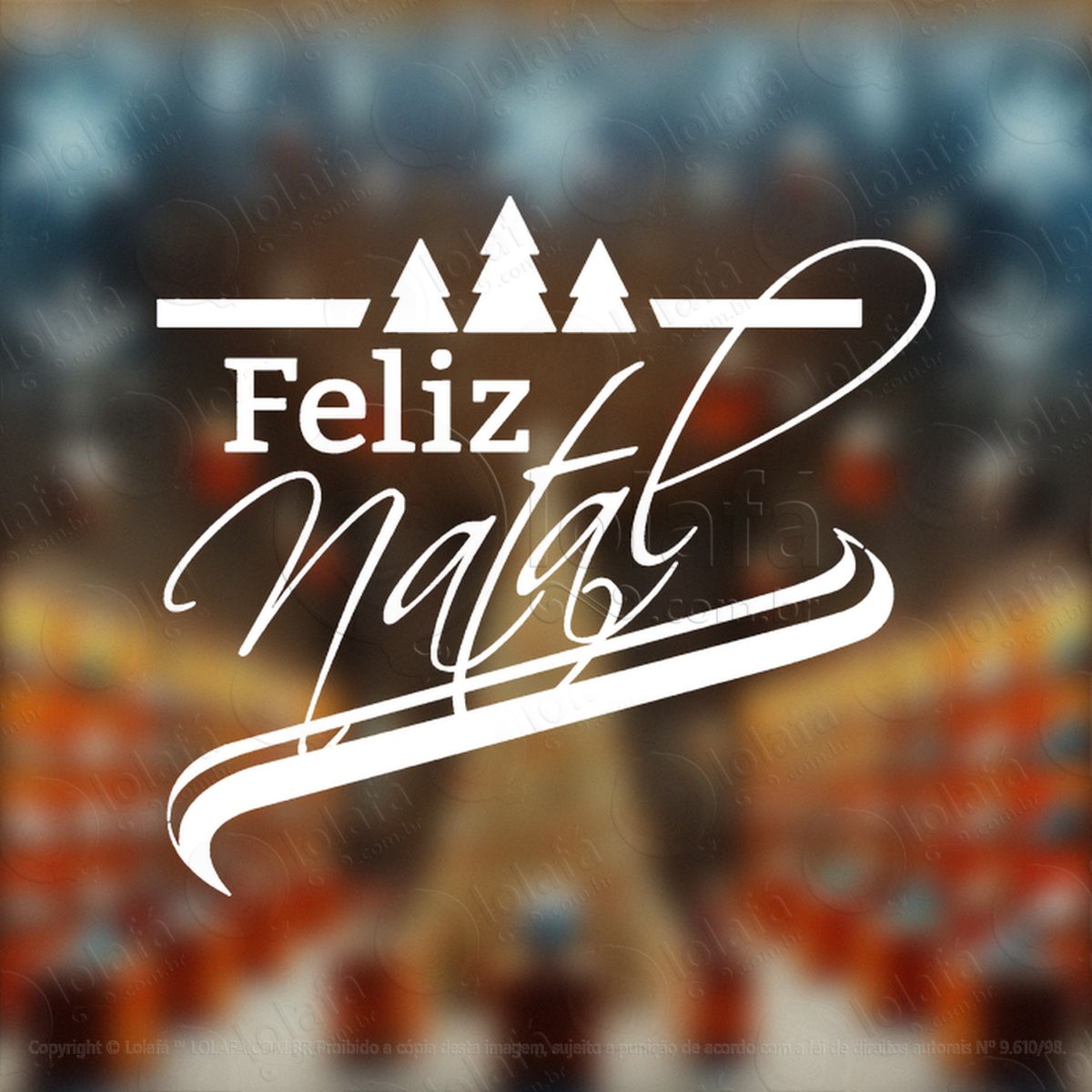 frase feliz natal adesivos de natal mod:425