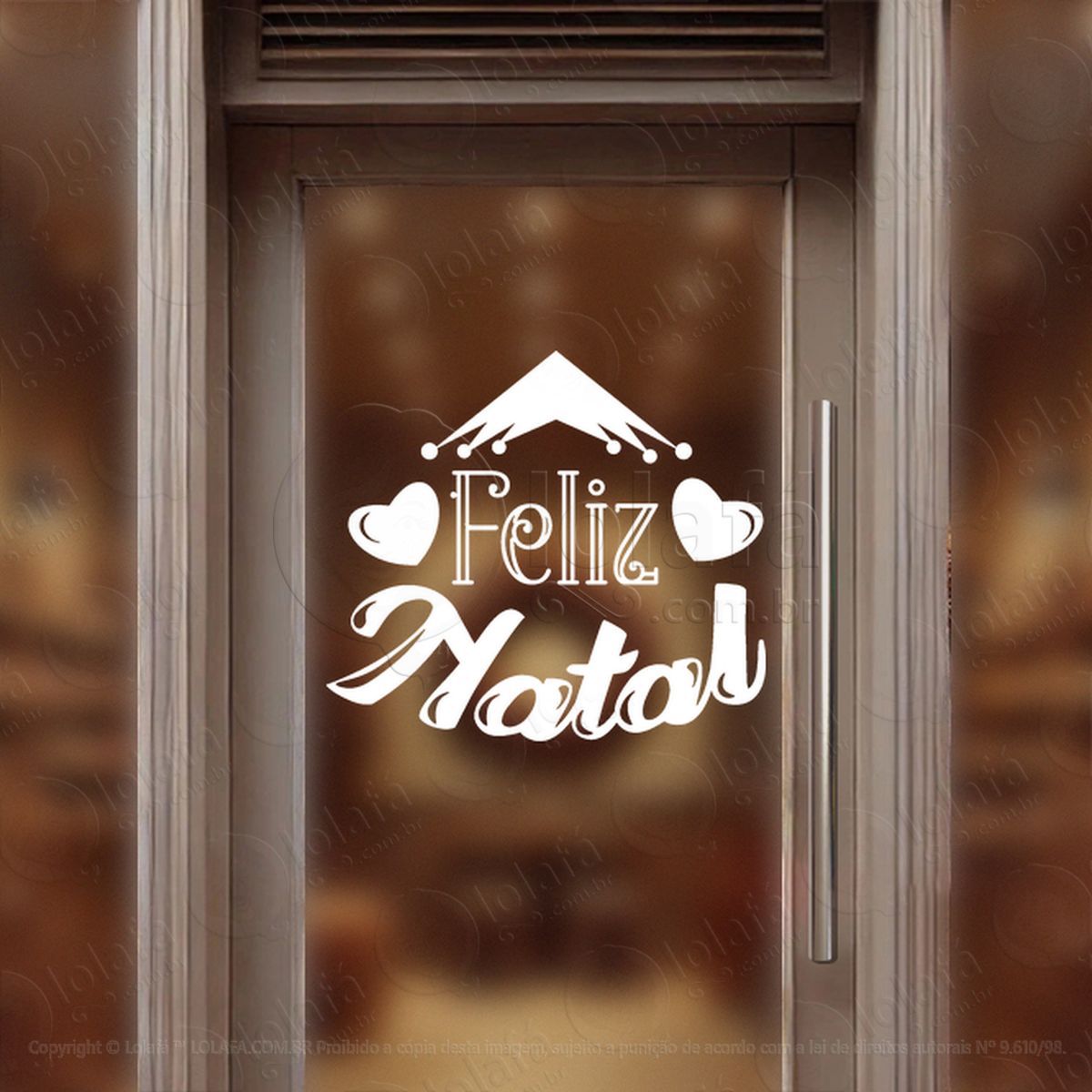 frase feliz natal adesivos de natal mod:426