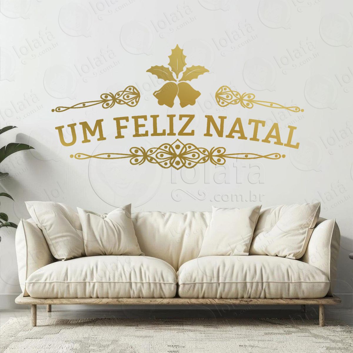frase um feliz natal adesivos de natal mod:431