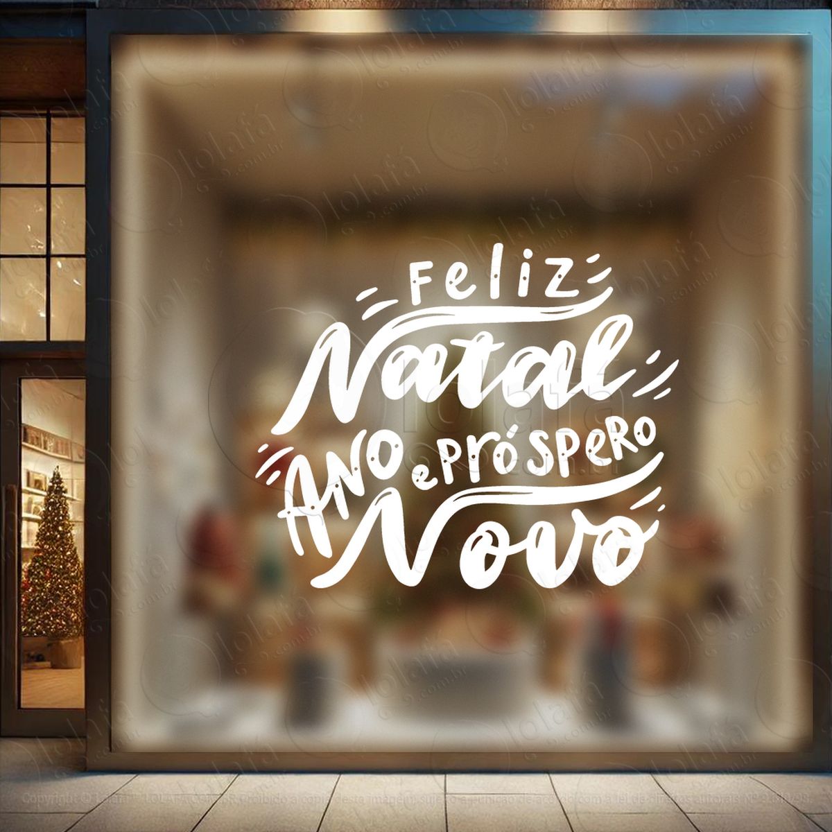 frase feliz natal próspero ano novo adesivos de natal mod:435