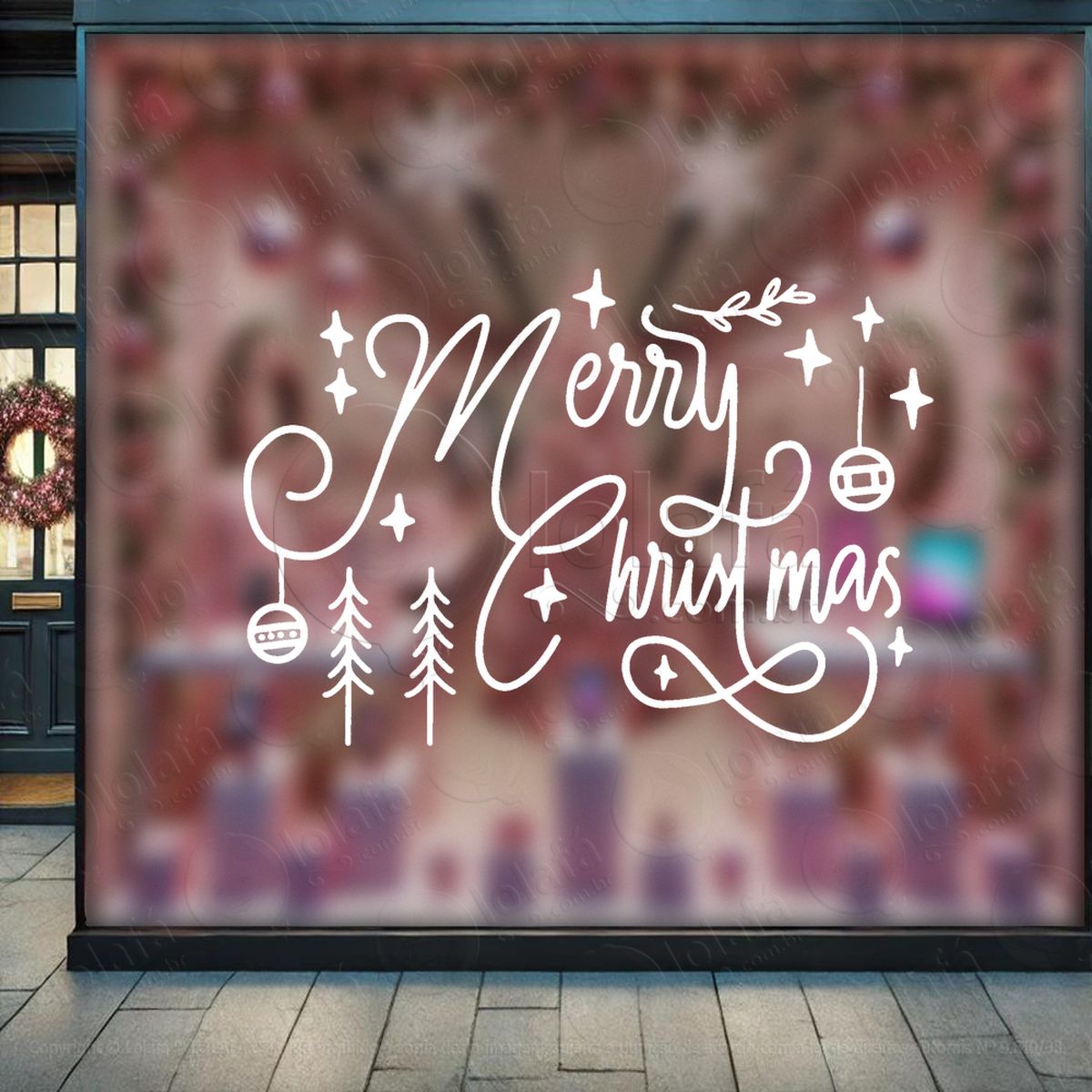 frase merry christmas adesivos de natal mod:436