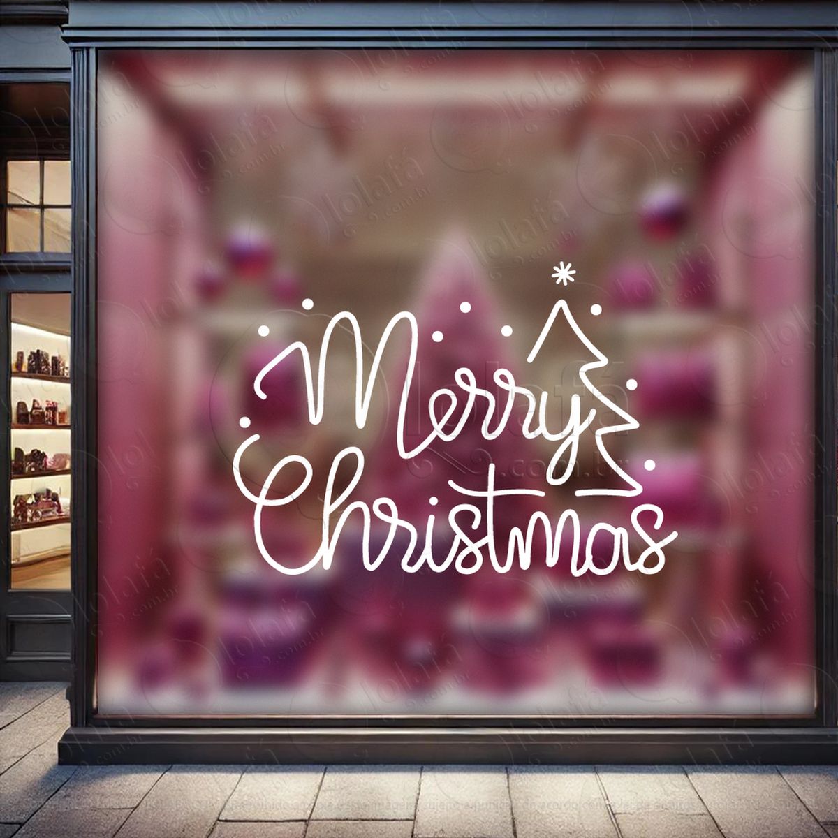 frase merry christmas adesivos de natal mod:437