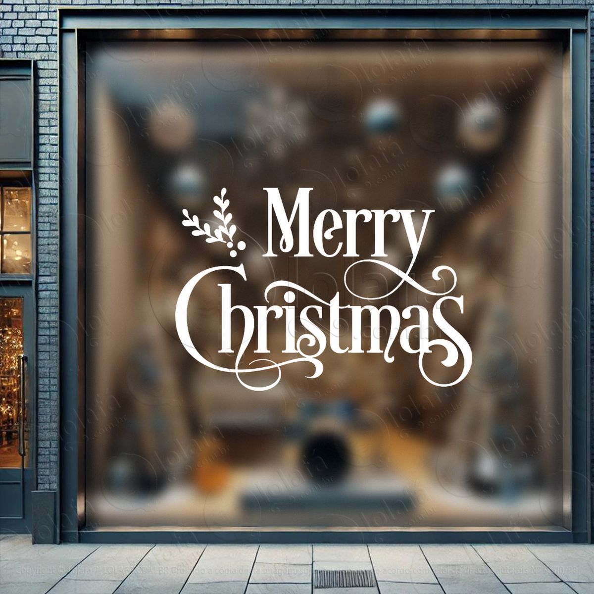 frase merry christmas adesivos de natal mod:442