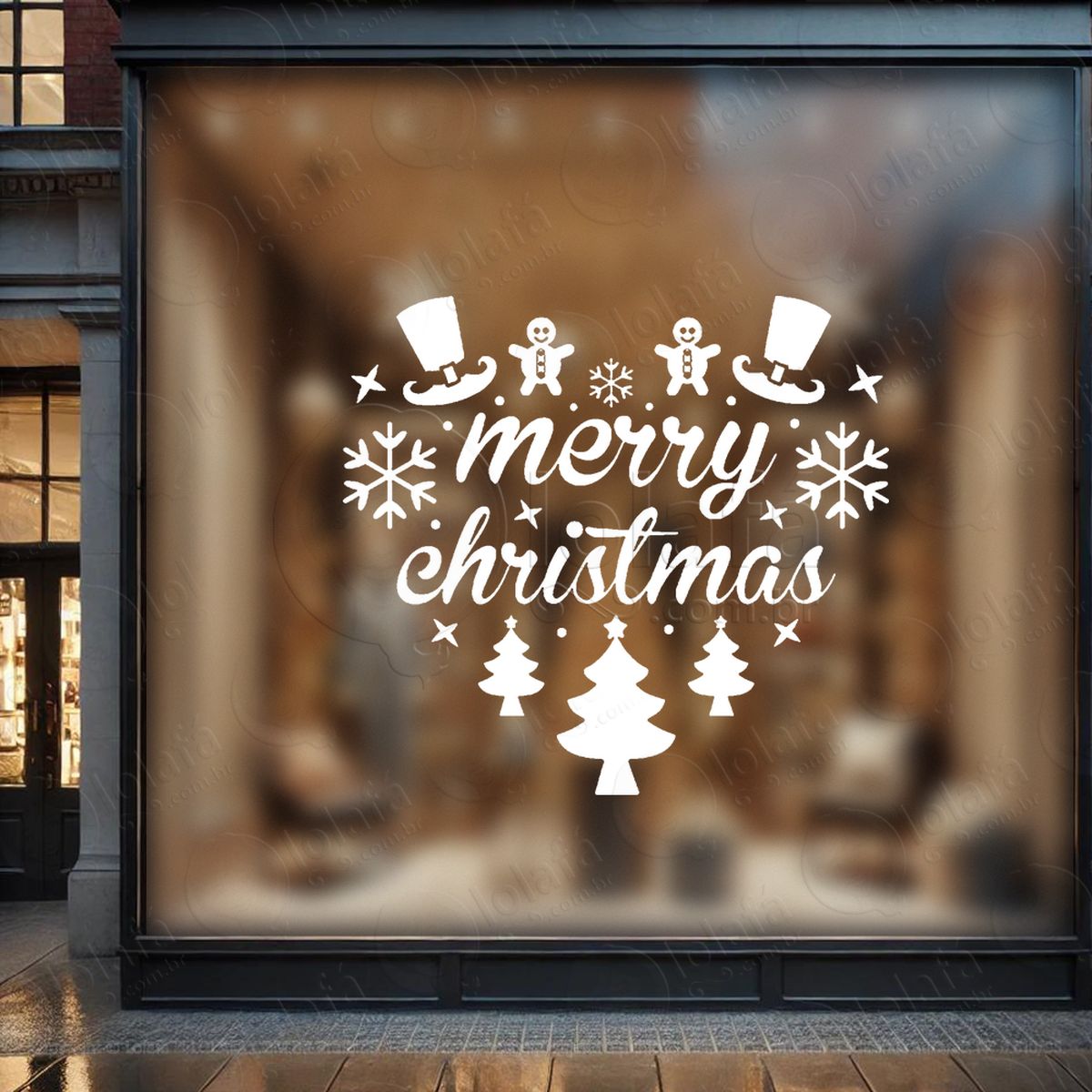 frase merry christmas adesivos de natal mod:447