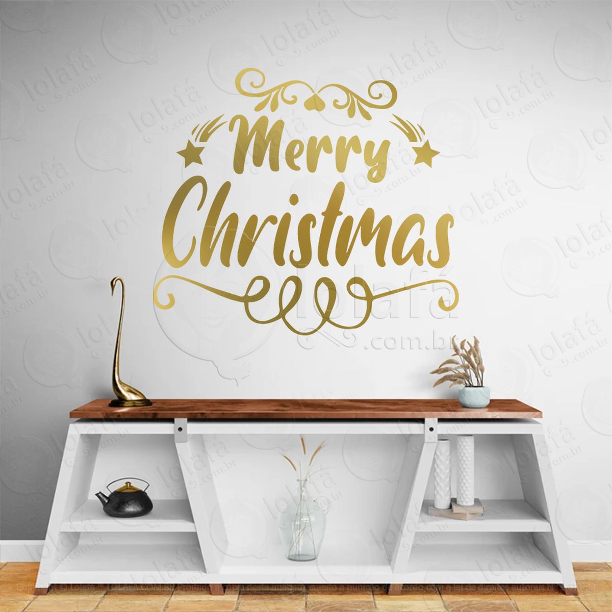 frase merry christmas adesivos de natal mod:452