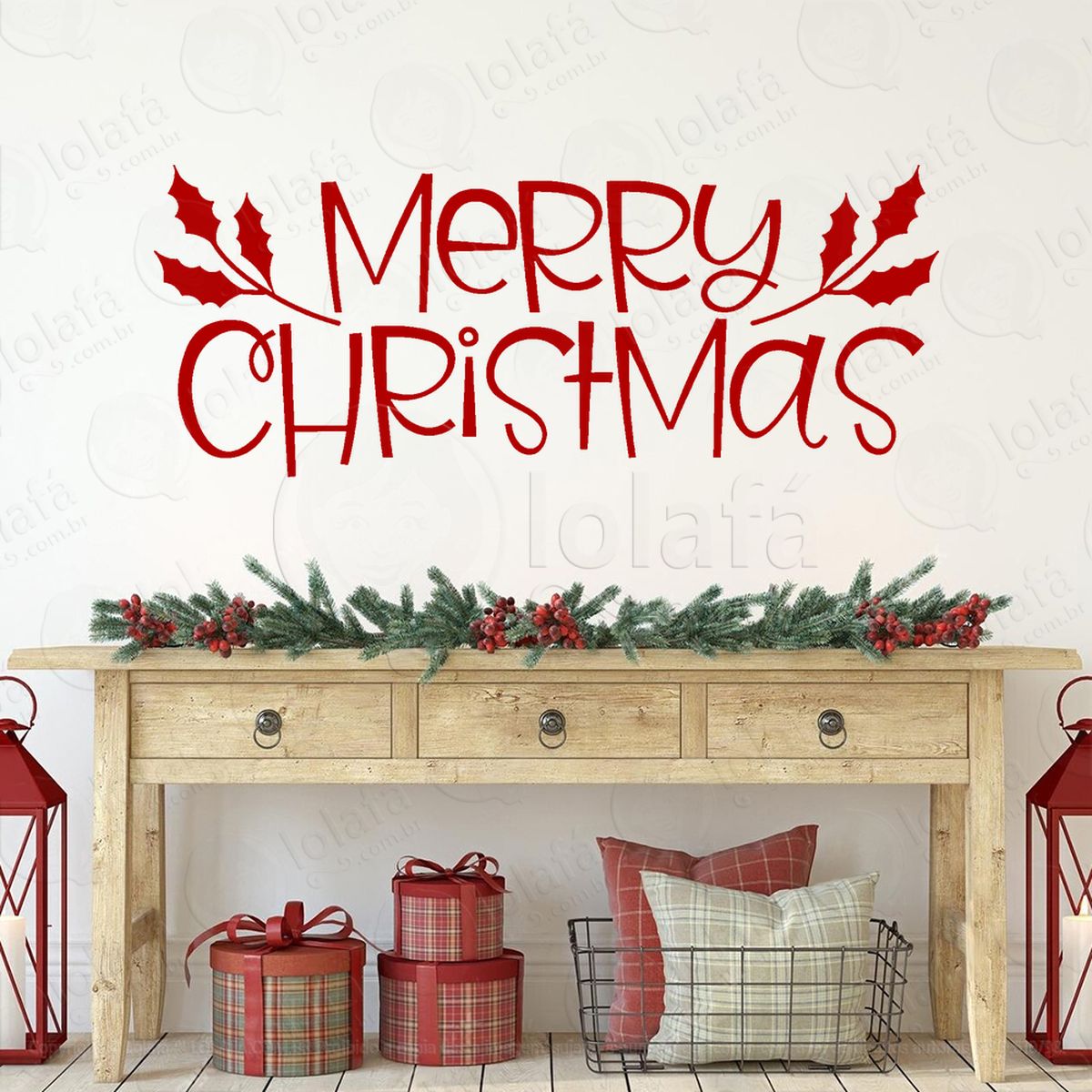 frase merry christmas adesivos de natal mod:455