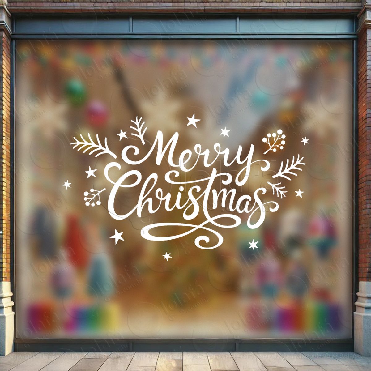frase merry christmas adesivos de natal mod:461