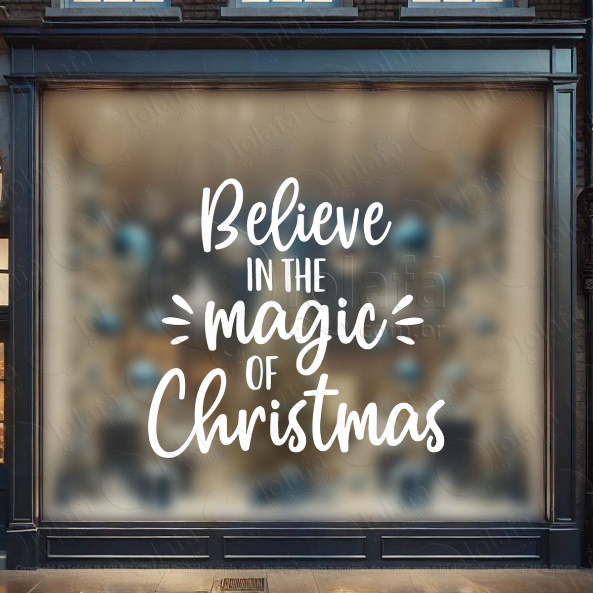 frase believe magic of christmas adesivos de natal mod:487