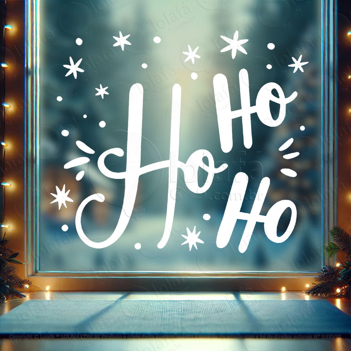 frase ho ho ho adesivos de natal mod:488