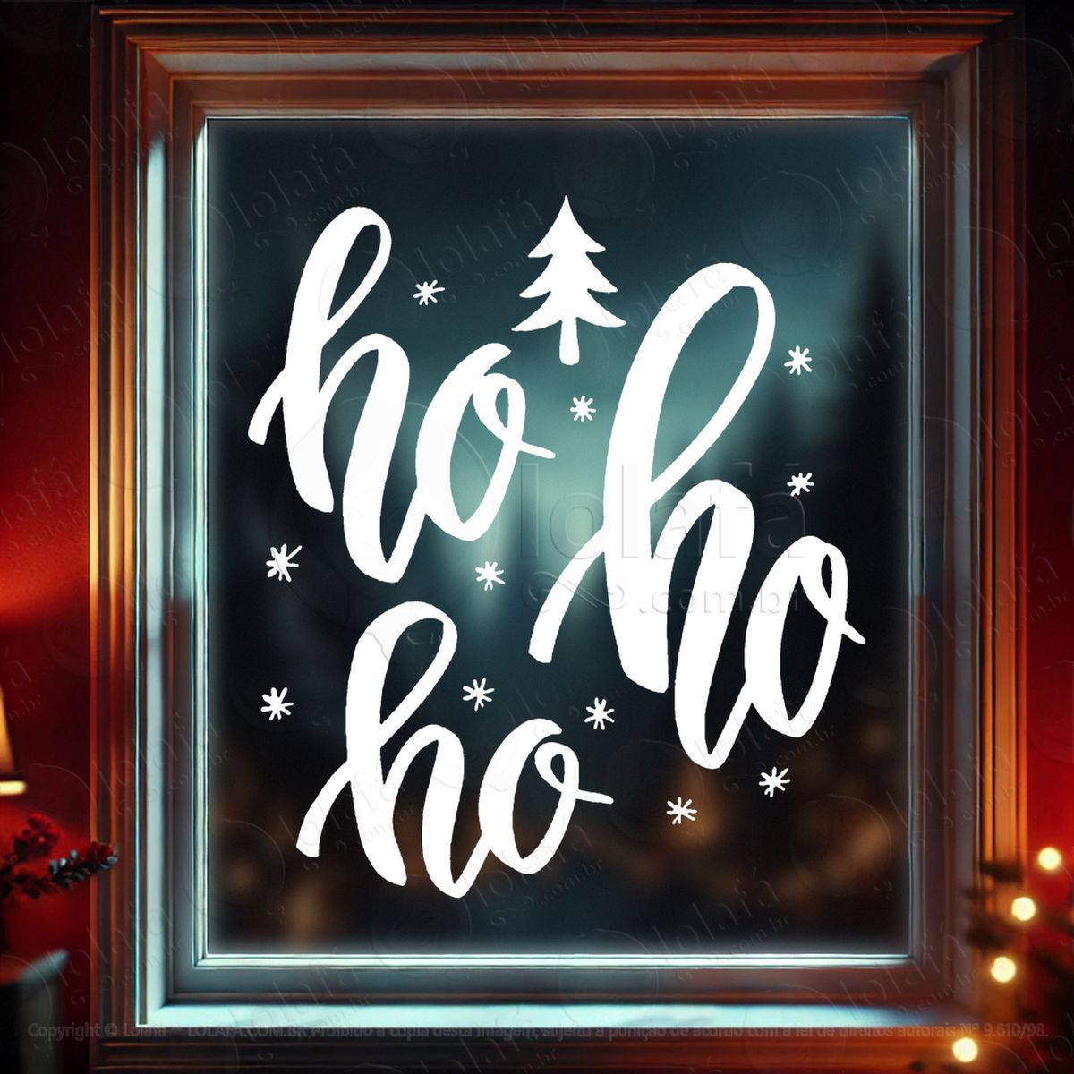 frase ho ho ho adesivos de natal mod:489