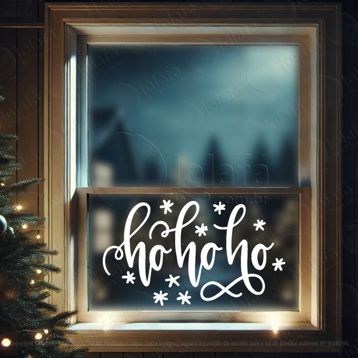 frase ho ho ho adesivos de natal mod:490