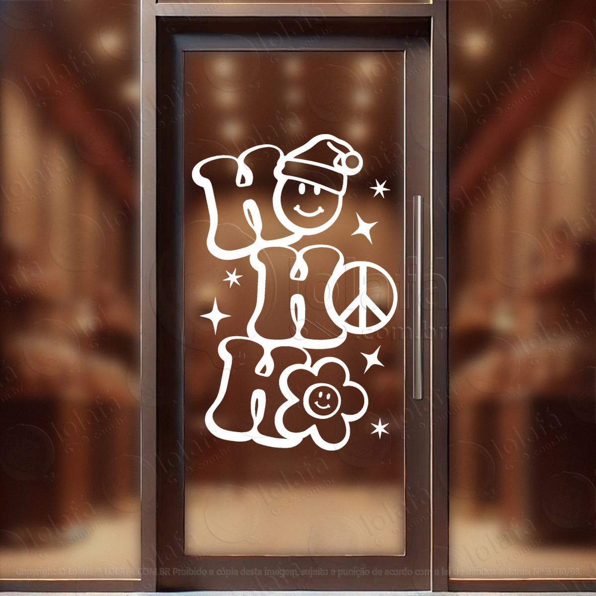 frase ho ho ho adesivos de natal mod:491