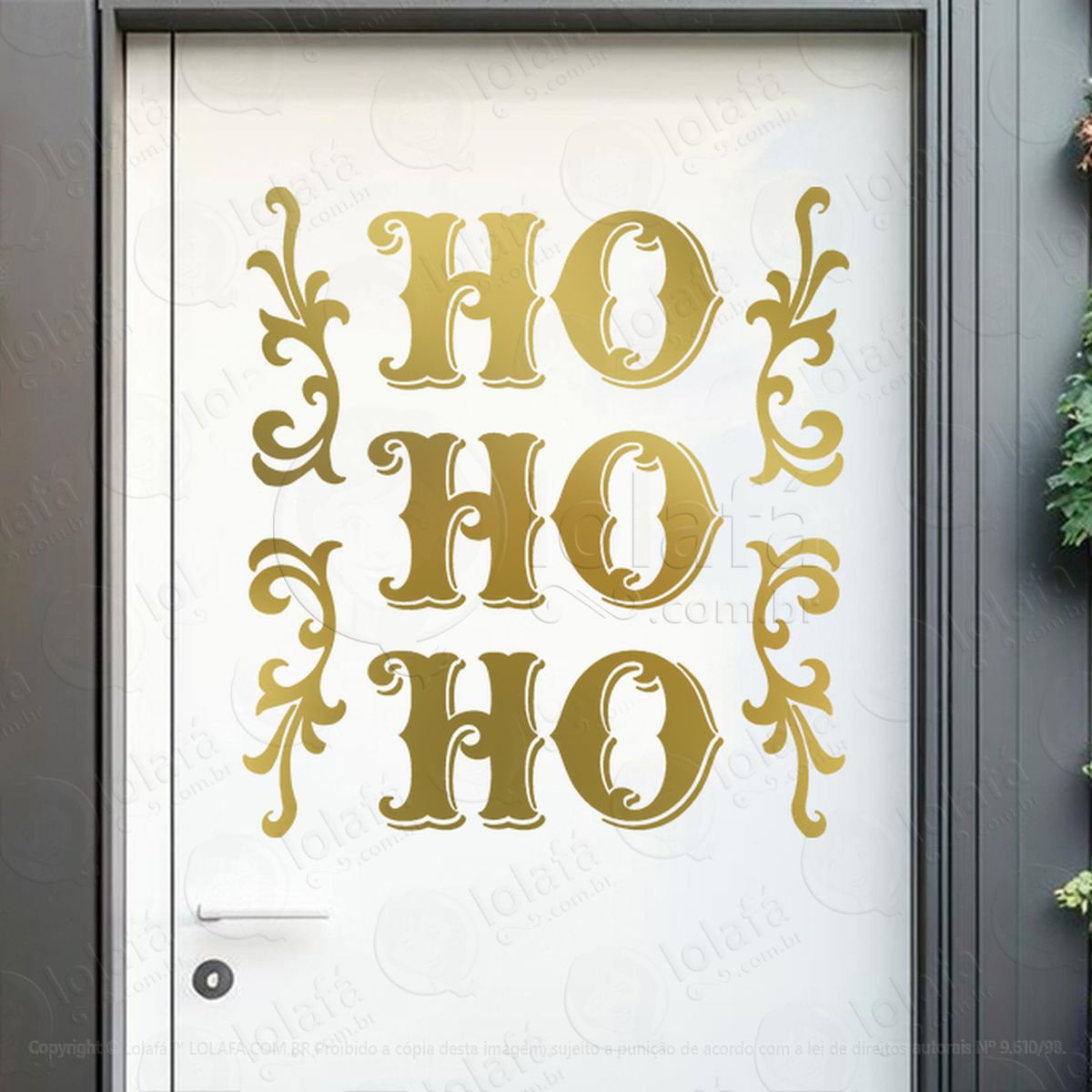 frase ho ho ho adesivos de natal mod:492
