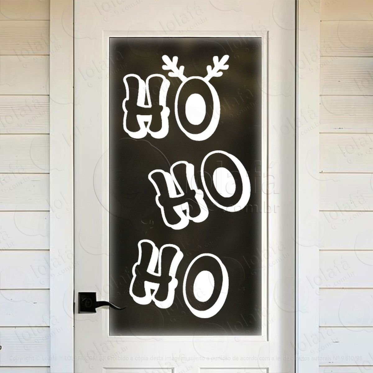 frase ho ho ho adesivos de natal mod:493