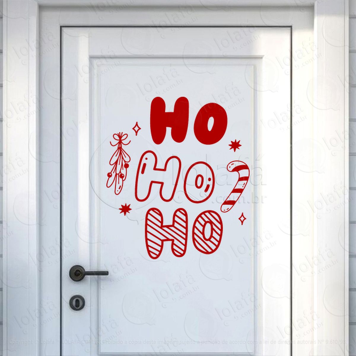 frase ho ho ho adesivos de natal mod:495