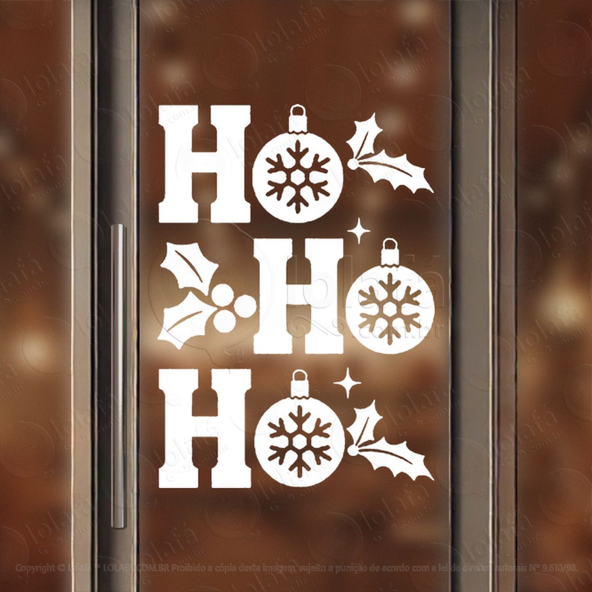 frase ho ho ho adesivos de natal mod:496
