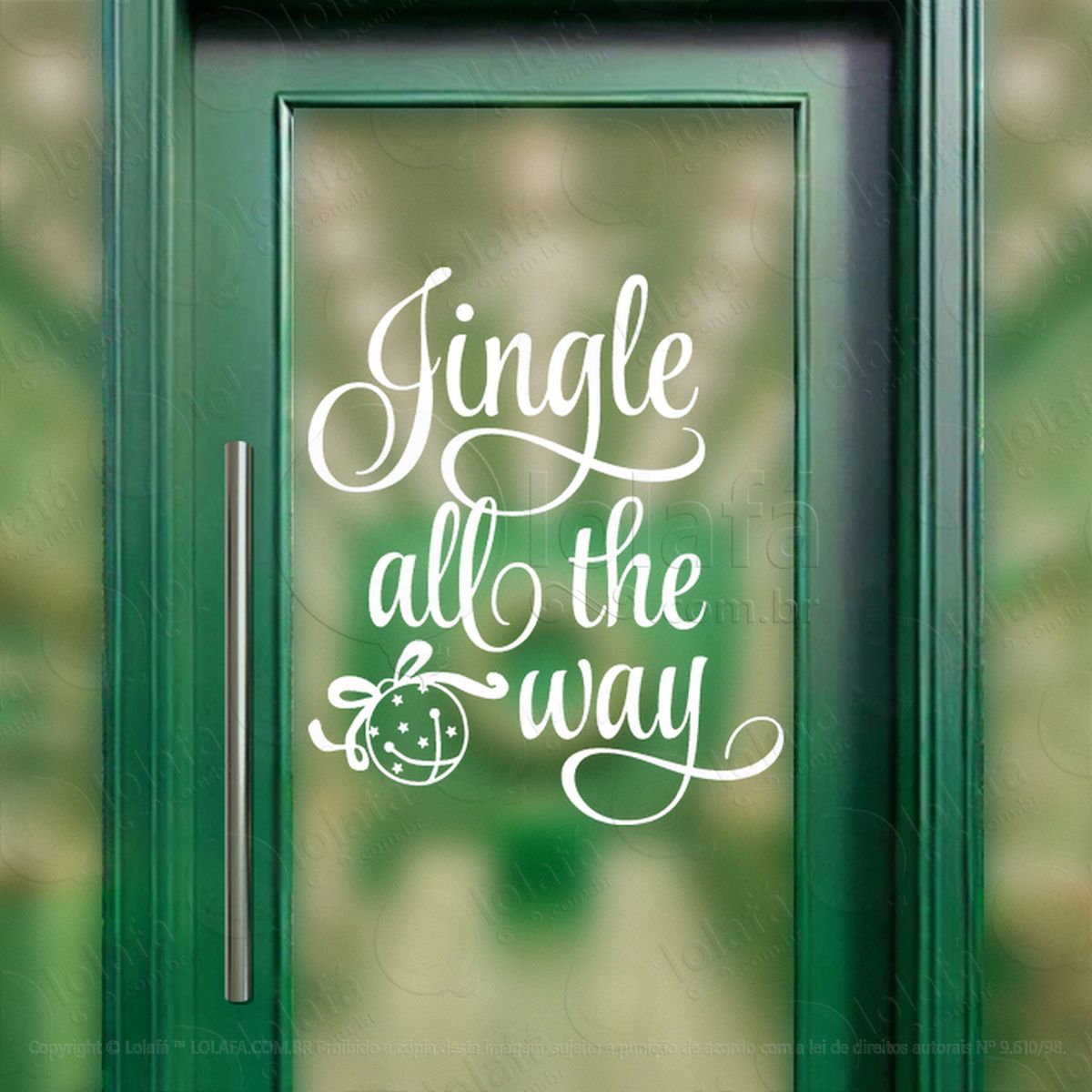 frase de natal jingle all the way adesivos de natal mod:505
