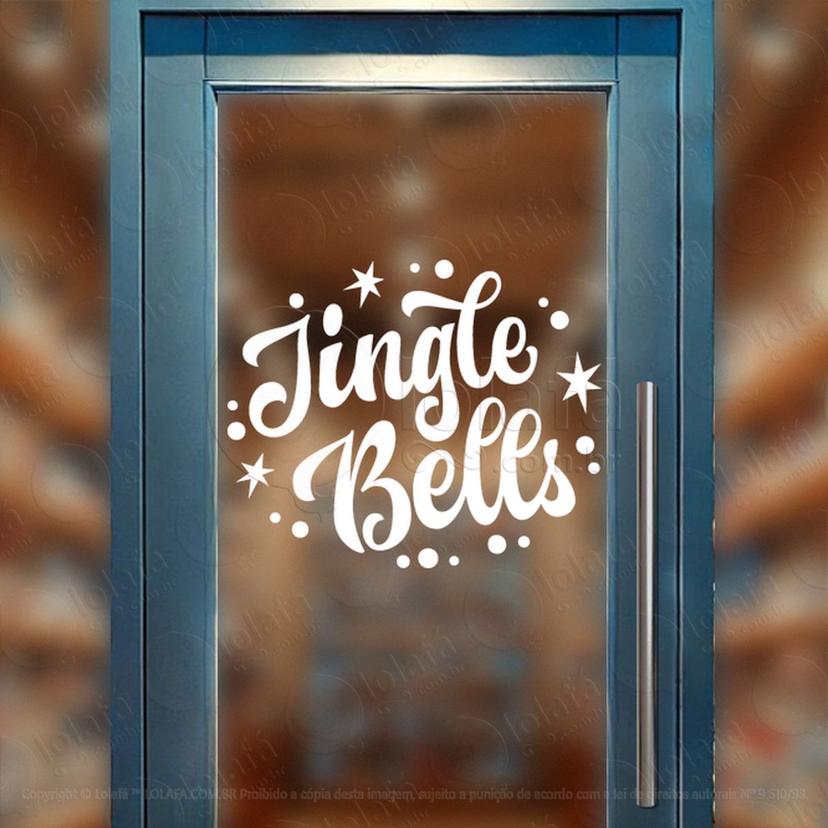 frase de natal jingle bells adesivos de natal mod:510