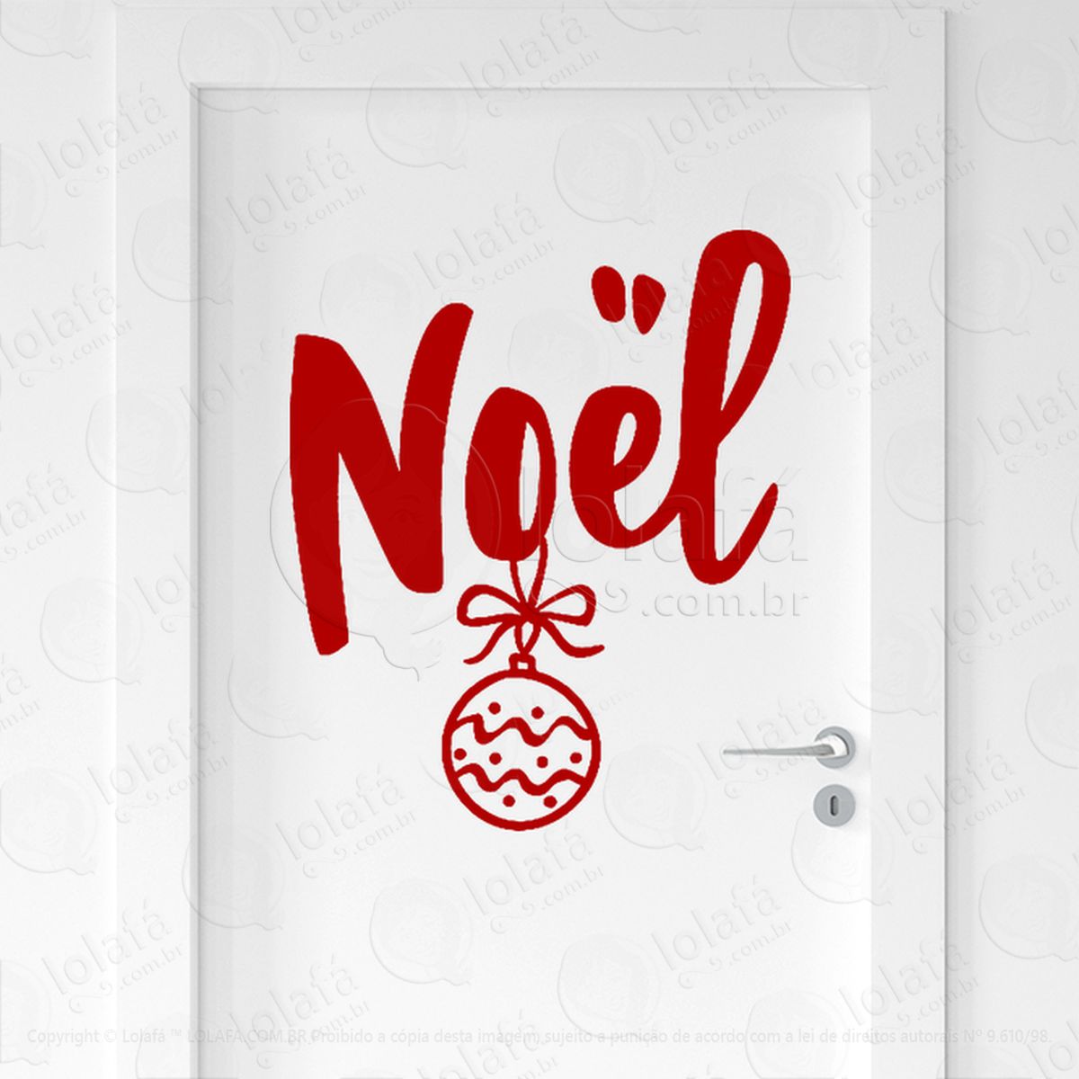 frase noel e bola adesivos de natal mod:511