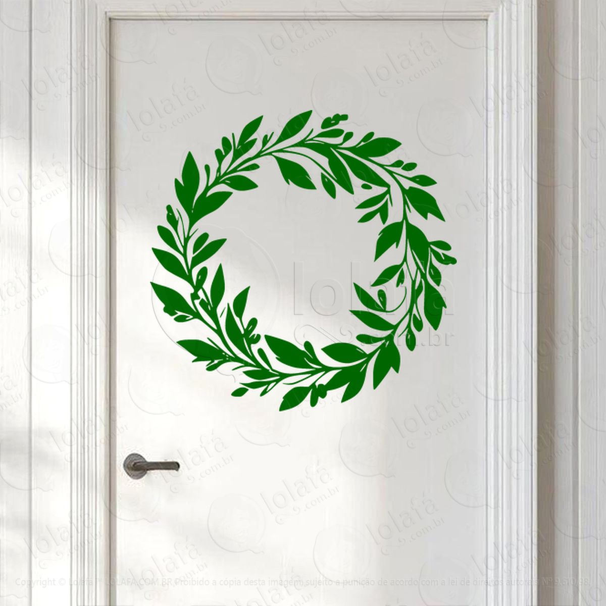guirlanda de natal com folhas adesivos de natal mod:543