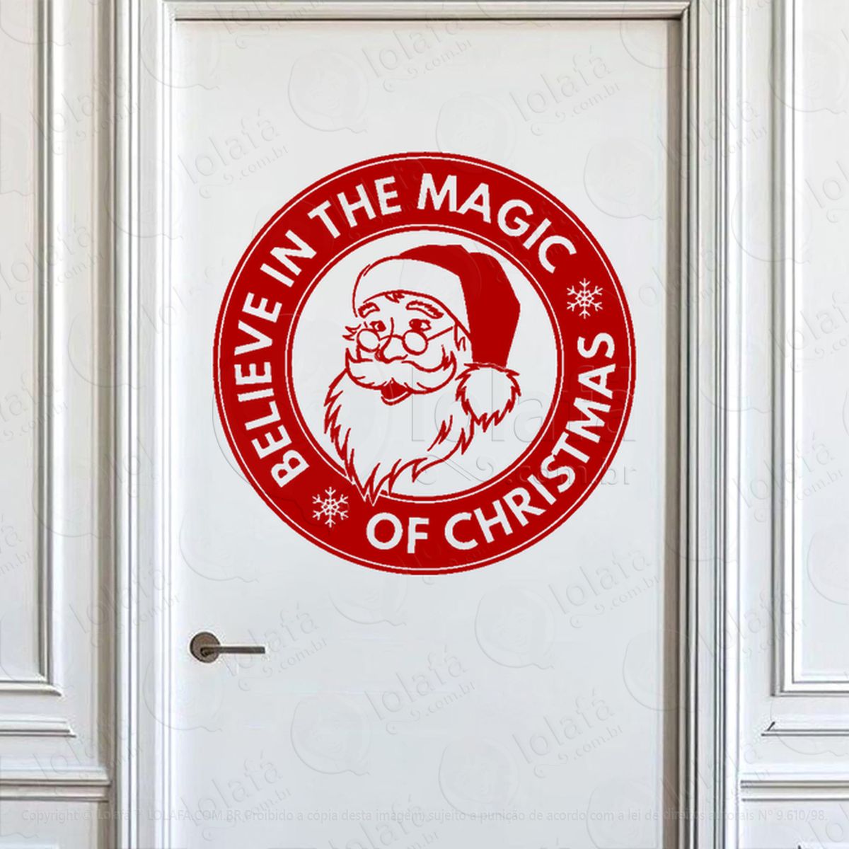 guirlanda de natal noel believe adesivos de natal mod:546