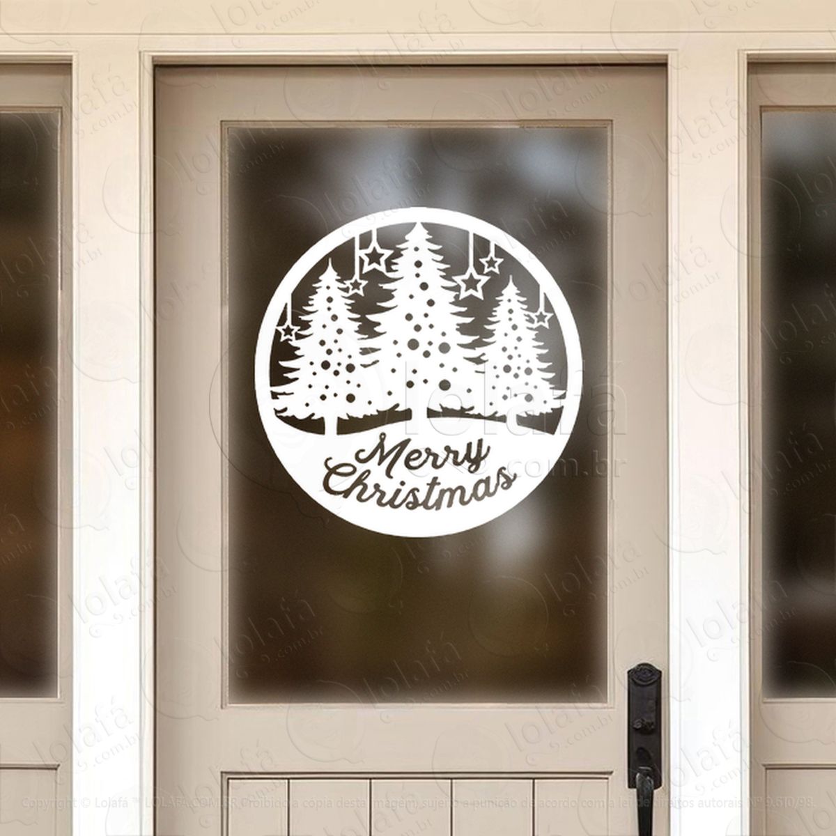 guirlanda de natal merry christmas adesivos de natal mod:551
