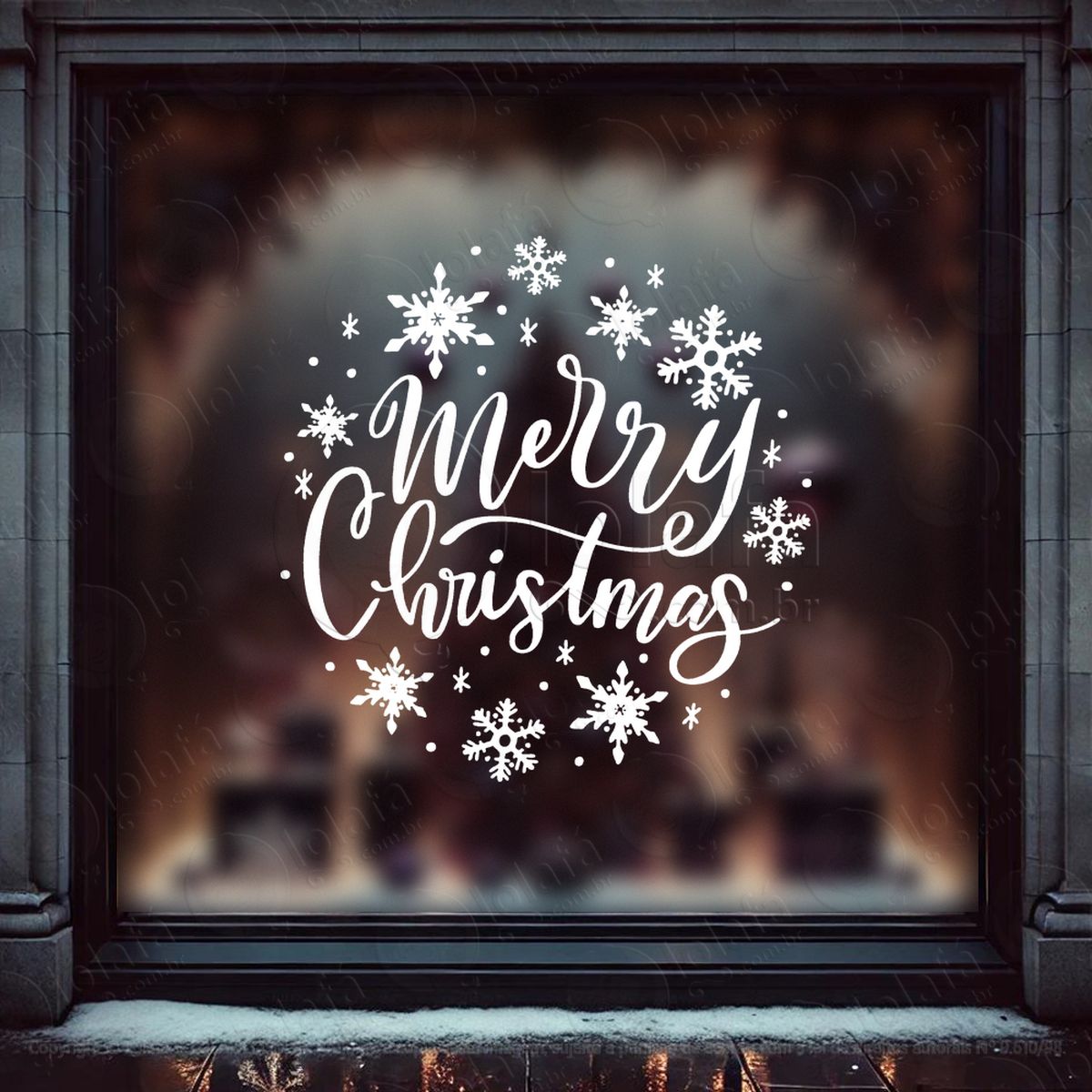 guirlanda de natal merry christmas adesivos de natal mod:552