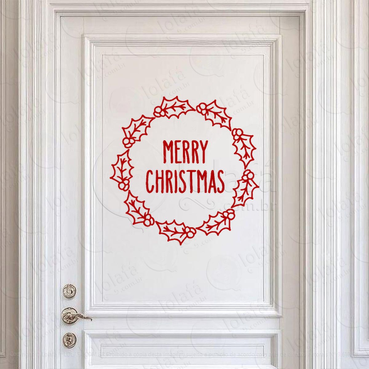 guirlanda de natal merry christmas adesivos de natal mod:556