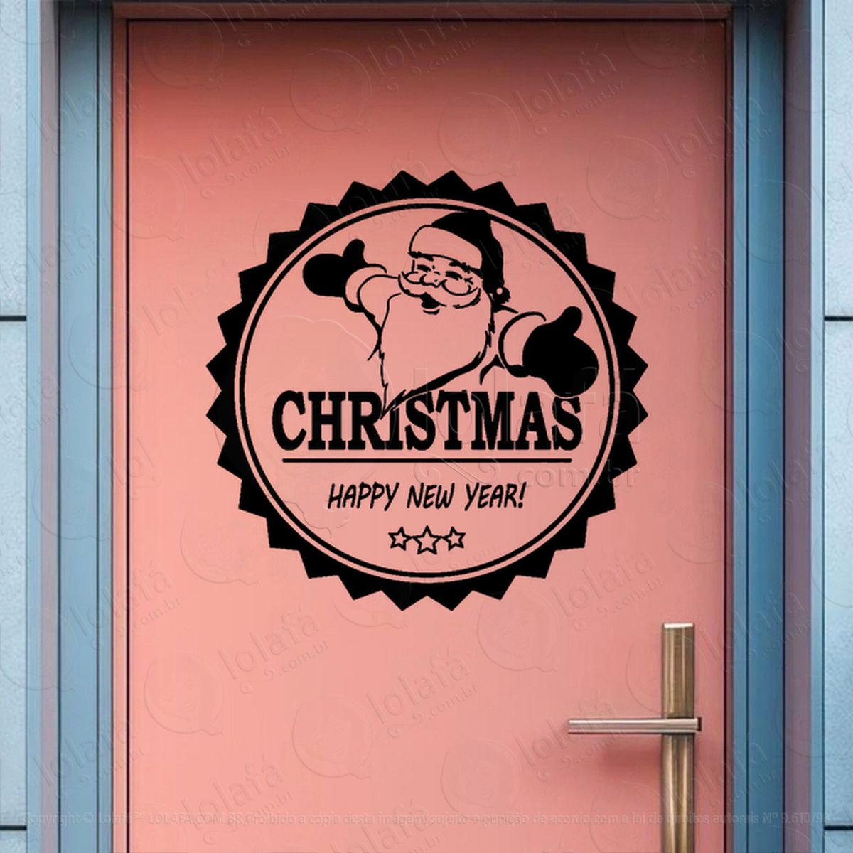 guirlanda de natal merry christmas adesivos de natal mod:558