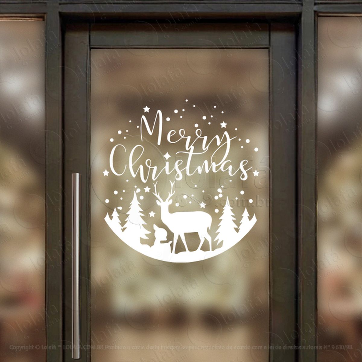 guirlanda de natal merry christmas adesivos de natal mod:579