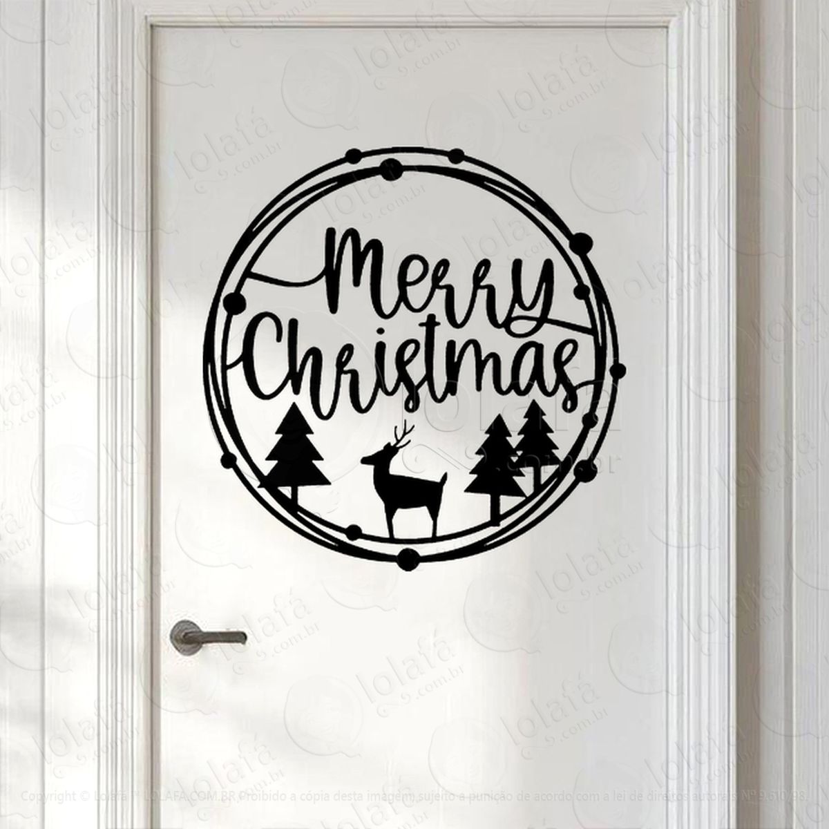 guirlanda de natal merry christmas adesivos de natal mod:581