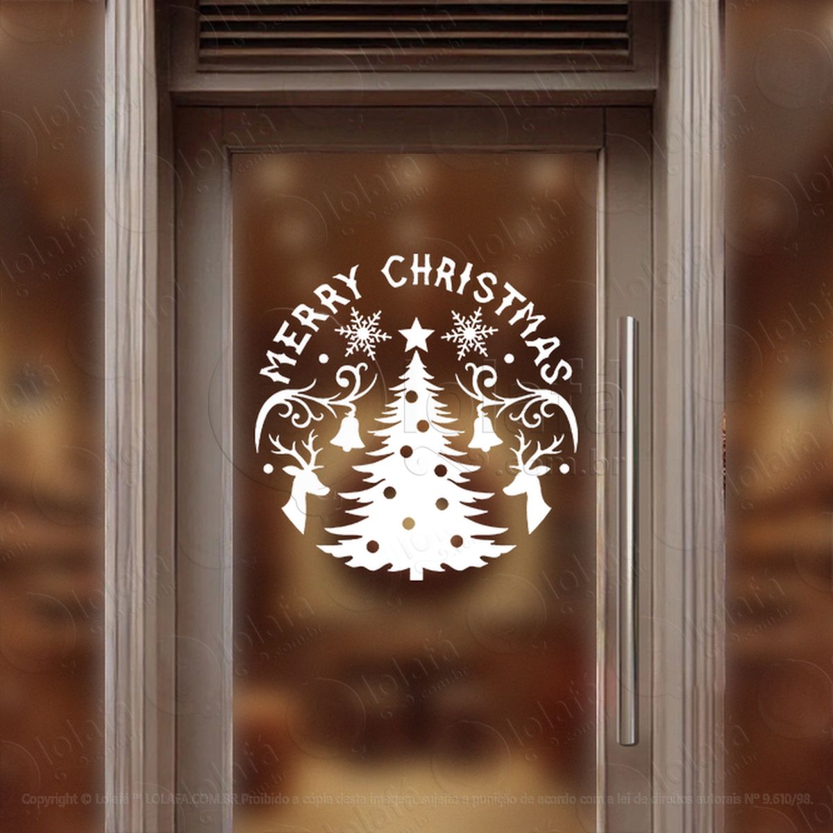 guirlanda de natal merry christmas adesivos de natal mod:584