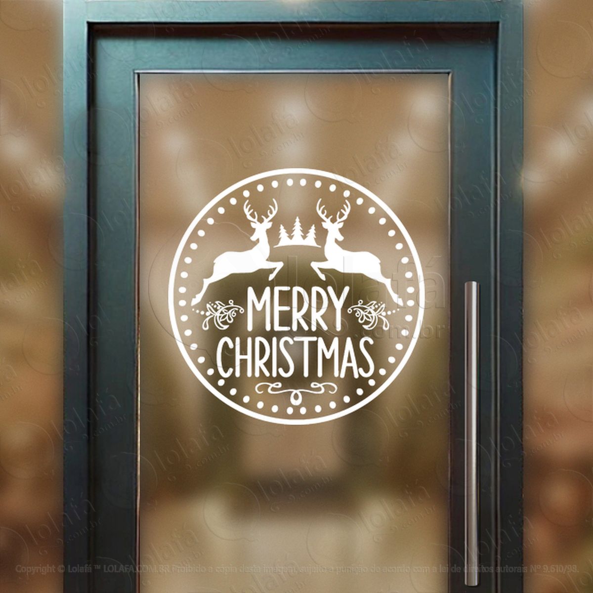guirlanda de natal merry christmas adesivos de natal mod:585