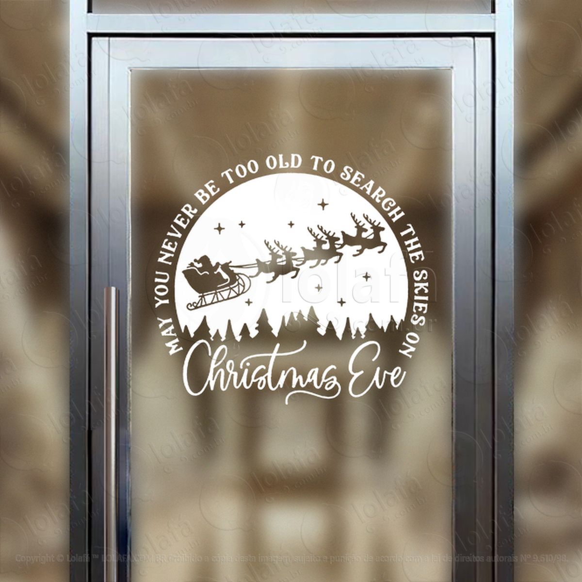 trenó do papai noel frase christmas adesivos de natal mod:591