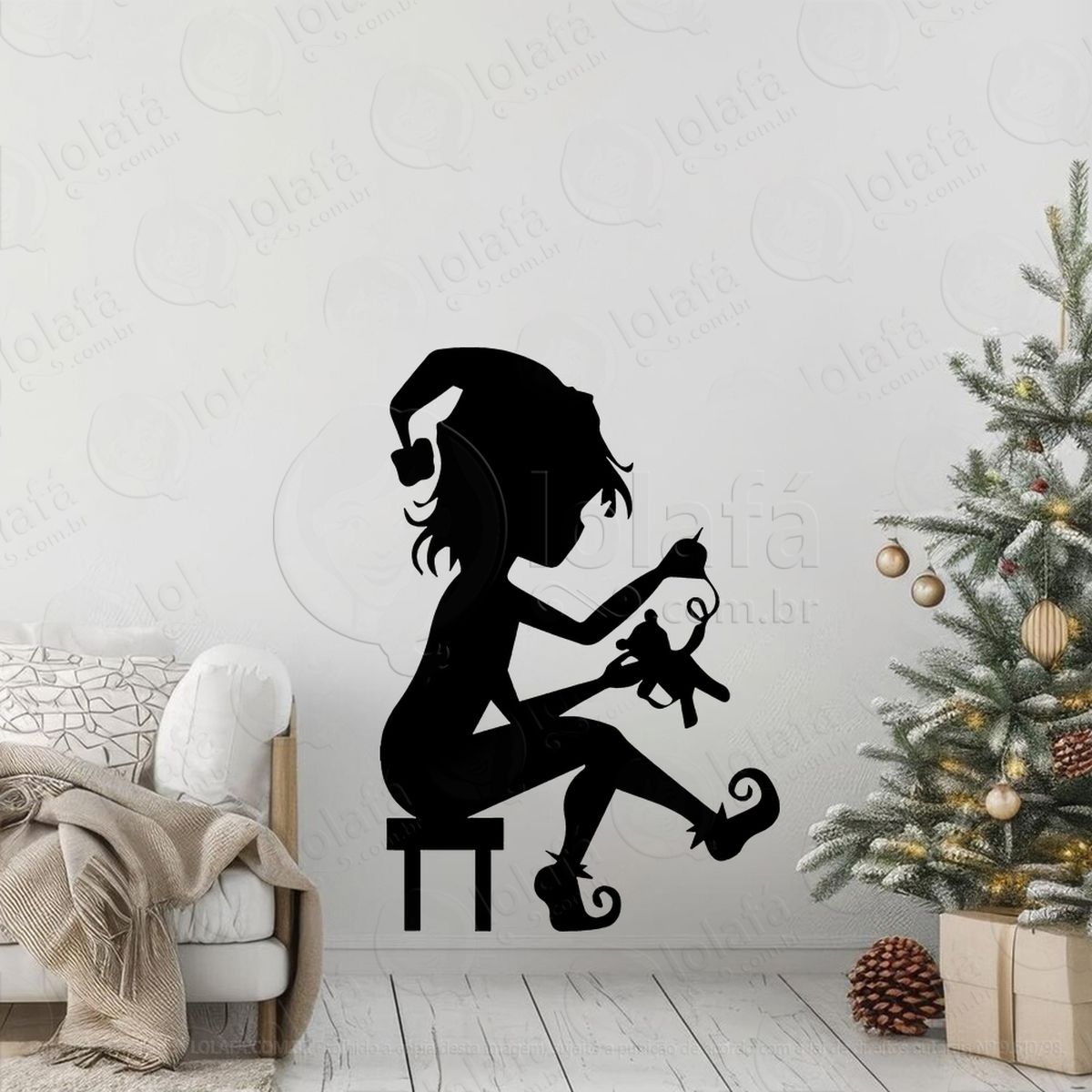 duende ajudante do papai noel adesivos de natal mod:599